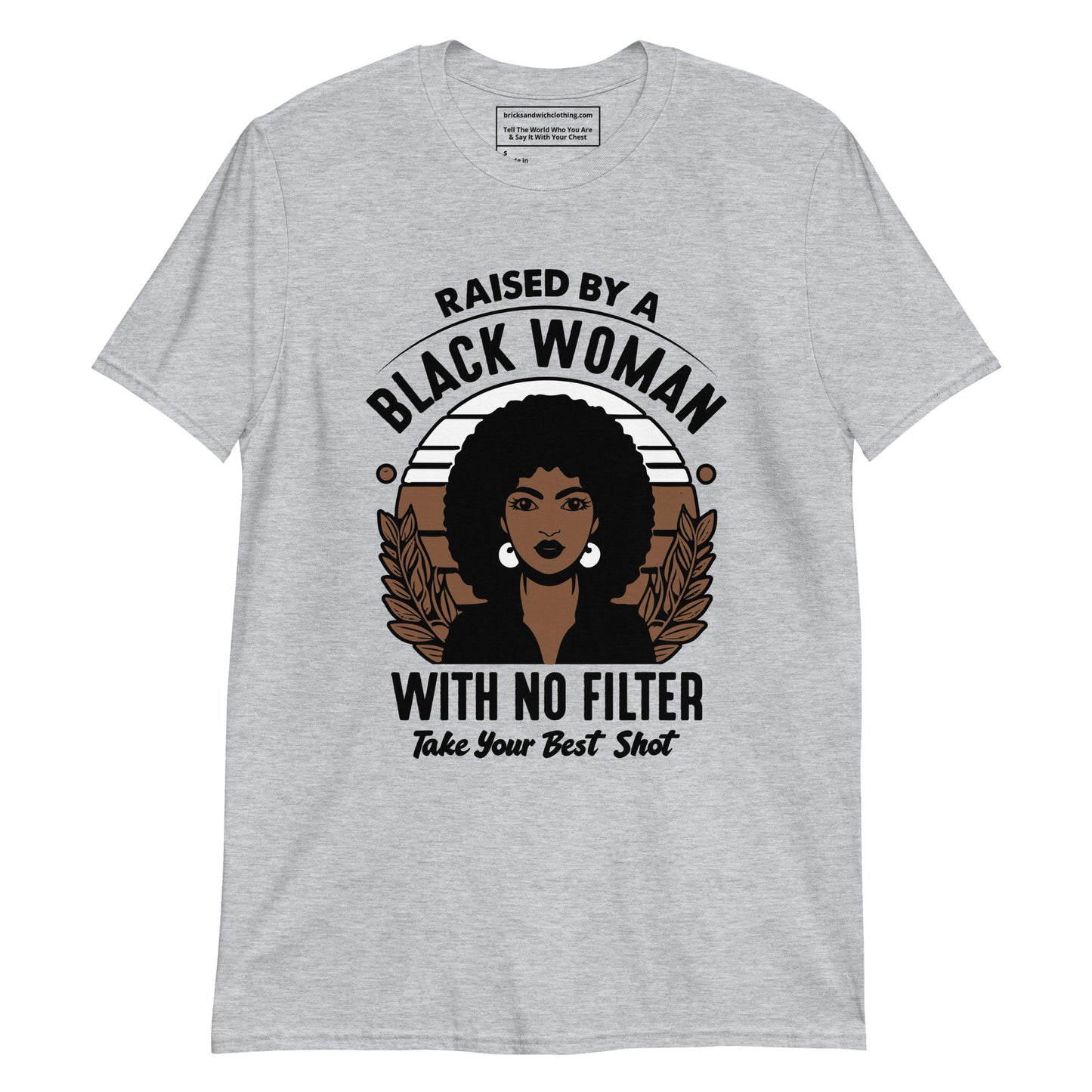 Black Woman No Filter T-Shirt Black Ink
