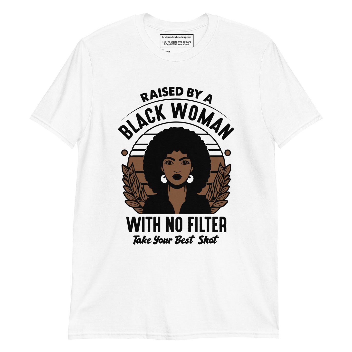 Black Woman No Filter T-Shirt Black Ink