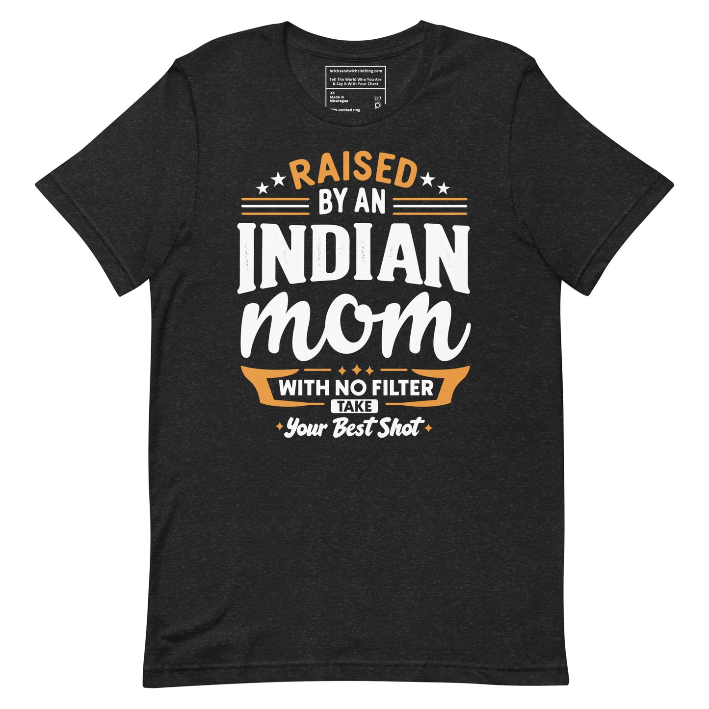 Indian Mom No Filter T-Shirt White Ink