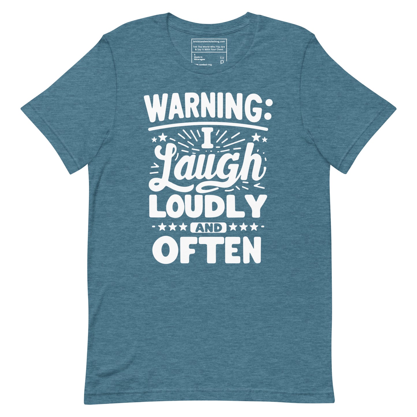 Laugh Loudly T-Shirt White Ink